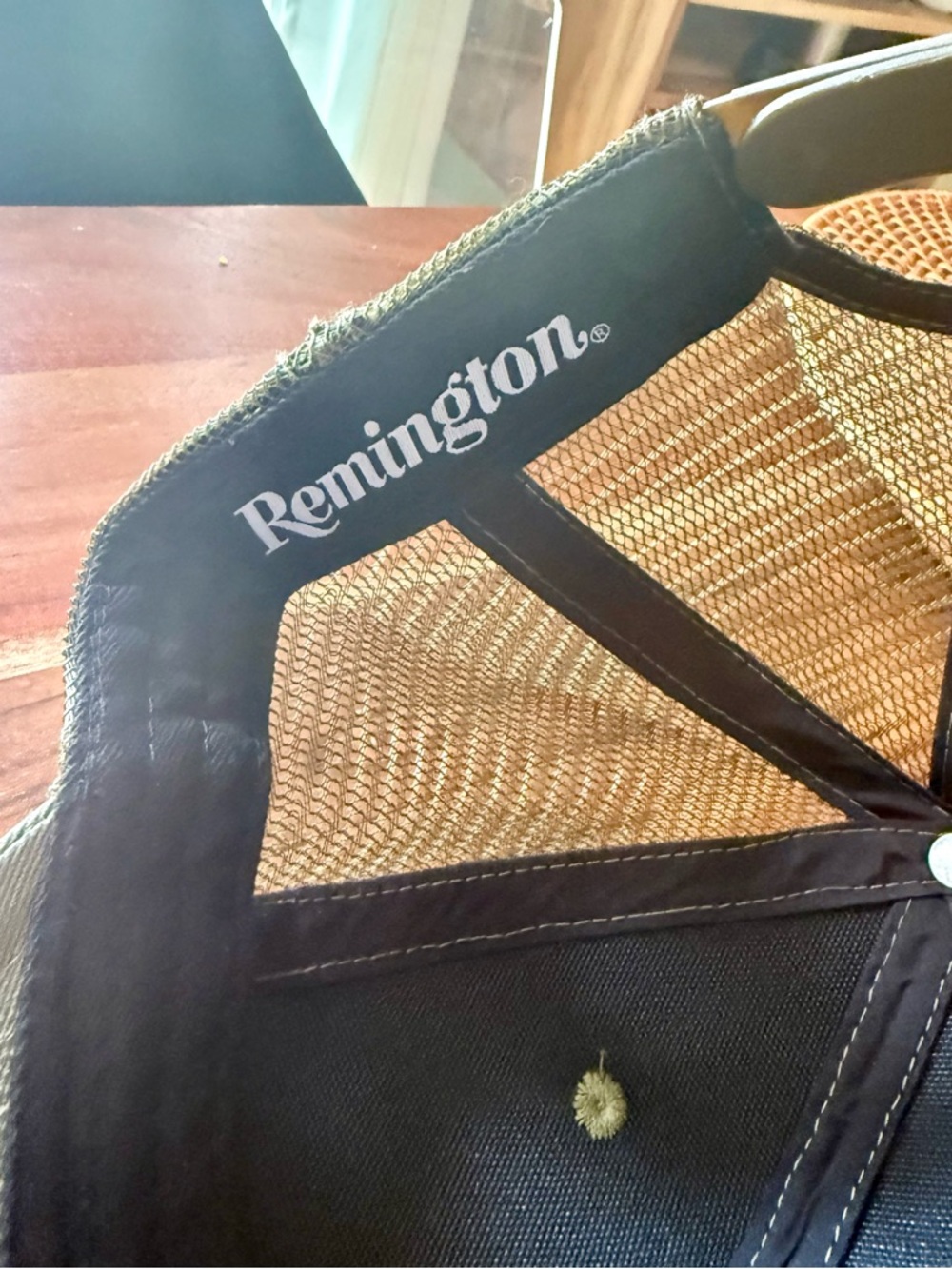 Remington Olive Green Mesh Trucker Snapback Hat Embroidered Logo Outdoor OSFA - Picture 4 of 5